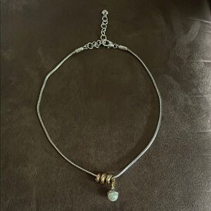 Elegant Silver and Gold Necklace with Pearl Pendant